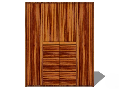 实木衣柜 衣柜 造型衣柜 全屋定制 新中式衣柜 开门衣柜su模型