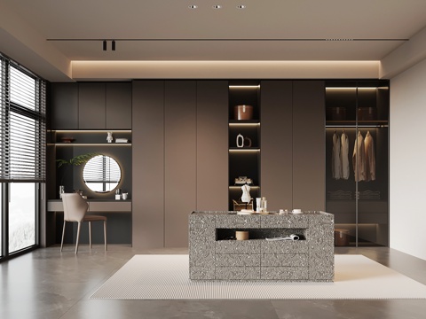 意式衣帽间su模型