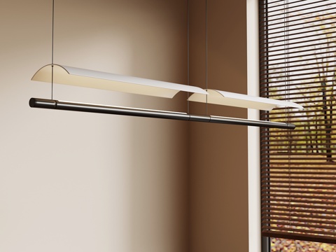 现代意式吊灯 长条吊灯su模型