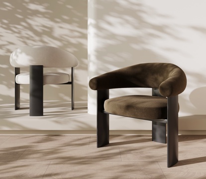 现代餐椅 休闲椅 单椅su模型