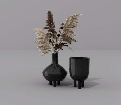 植物摆件su模型