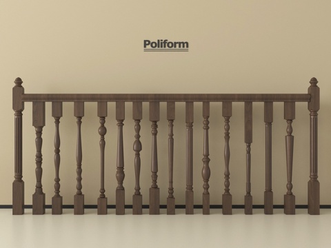 简欧立柱扶手su模型