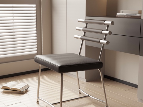 现代简约单椅 餐椅 书桌椅 椅子su模型