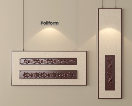 新中式挂画 画框su模型