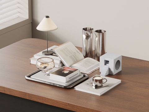 现代摆件组合su模型