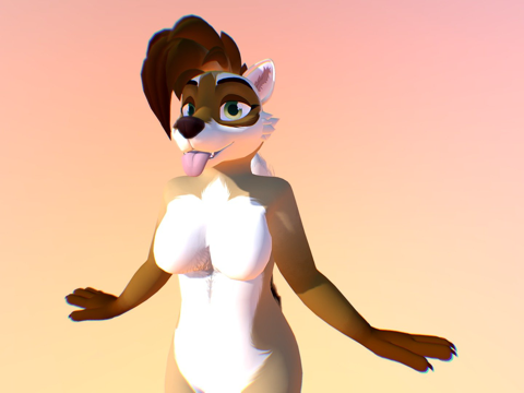 雌性浣熊VRChat虚拟形象su模型