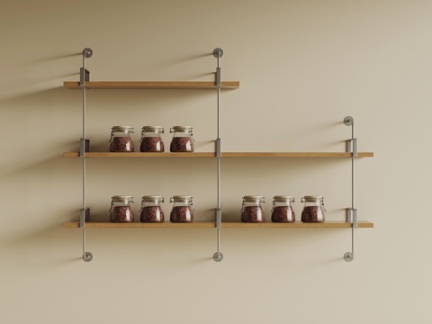 现代置物架su模型