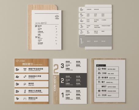 现代标识标牌 导视牌 指引牌su模型