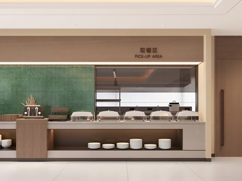  现代新中式酒店餐厅3d模型 