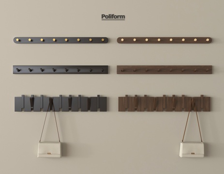 中古风挂钩 挂衣钩  挂衣架su模型