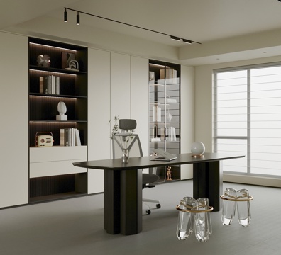 现代书房su模型