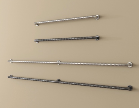 现代扶手 不锈钢扶手su模型