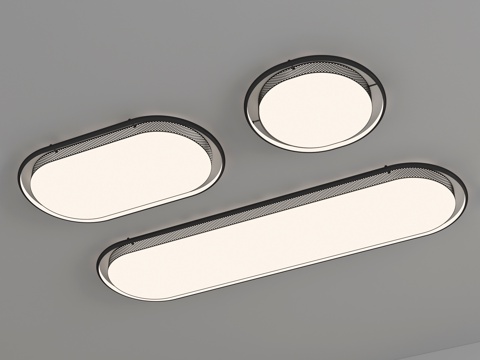  现代吸顶灯3d模型 