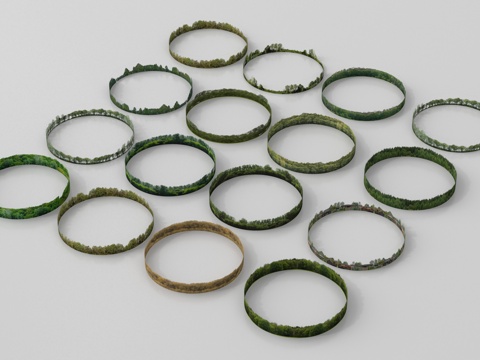 现代环绕背景 户外背景  城市植被环绕背景su模型