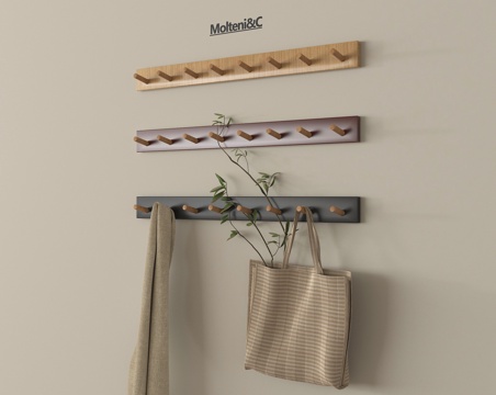 现代挂钩 挂衣钩  挂衣架su模型