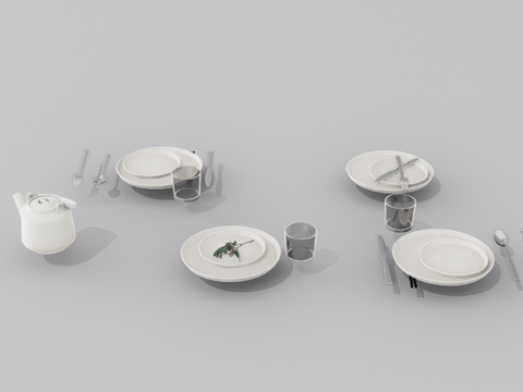 餐具摆件su模型