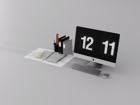 电脑组合su模型