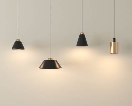 现代吊灯 工业风吊灯su模型