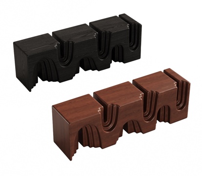 法式中古长凳 实木长凳su模型