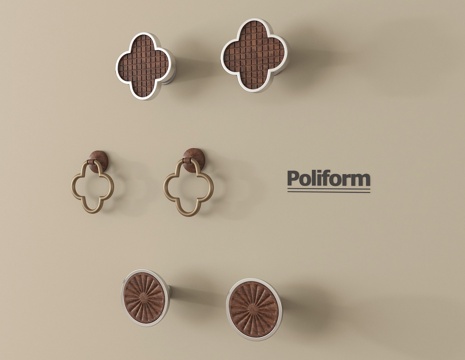 中古风拉手 柜门拉手su模型