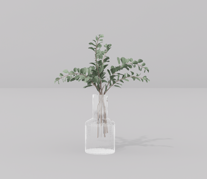 植物摆件su模型