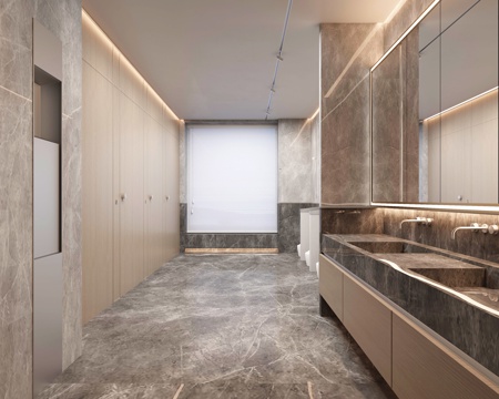  现代公共卫生间3d模型 