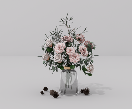 植物摆件su模型