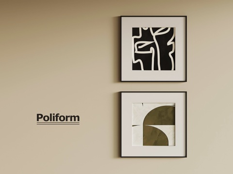 现代意式挂画 装饰画su模型