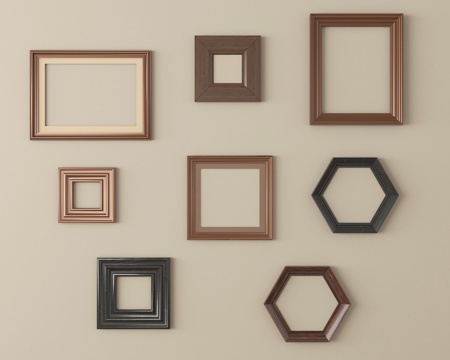 现代相框 装饰画框su模型