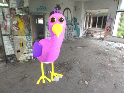 奥皮拉鸟-班班花园su模型