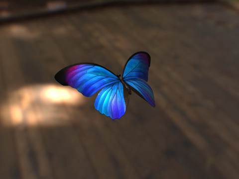 动画蓝闪蝶su模型