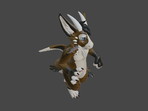 [付费]荷兰天使龙VRChat虚拟形象su模型