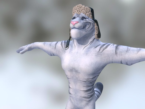 动物城风格西伯利亚虎su模型