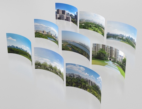 现代背景  环绕背景 城市背景 森林背景su模型