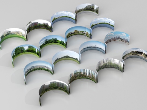 现代背景  环绕背景 城市背景 森林背景su模型