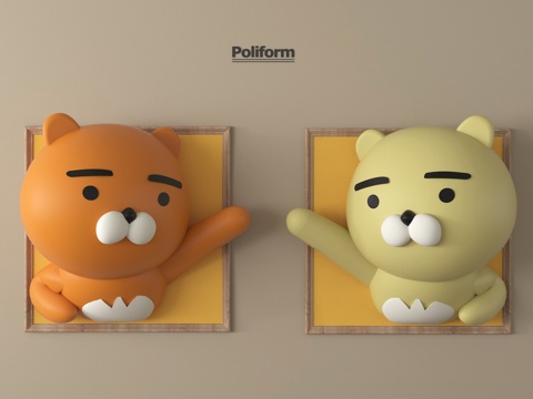 现代墙饰 挂件 卡通墙饰su模型