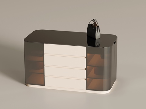 现代首饰柜 岛台su模型