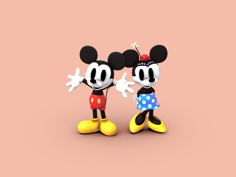 米老鼠和米妮su模型