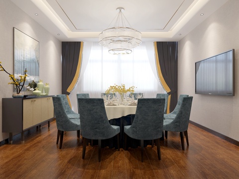  现代包厢3d模型3d模型 