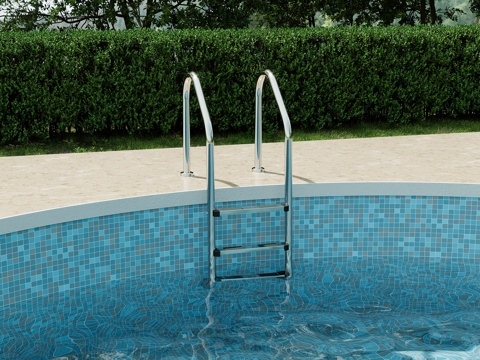 户外泳池扶手3d模型