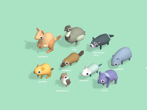 怪趣系列-岛屿动物第一辑su模型