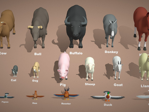 动物包-农场动物su模型