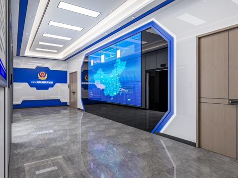  实验室门厅3d模型 