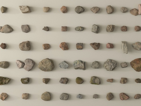  现代石头  景观石头 庭院小品 自然石3d模型 