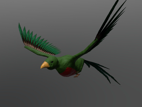 羽蛇神动画与纹理测试su模型