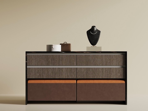 现代首饰柜 岛台su模型