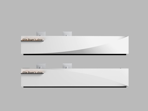  前台 接待台3d模型 