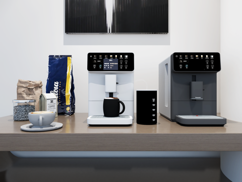 家用全自动意式咖啡机su模型