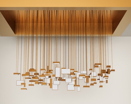  轻奢 工装 异形 装饰 吊灯3d模型 