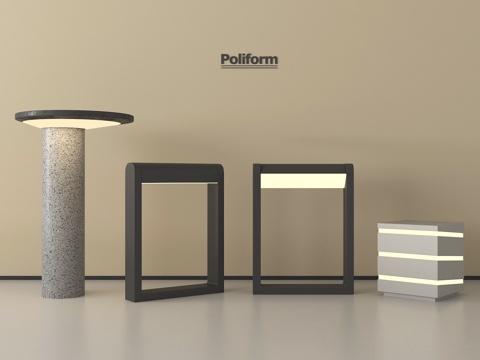 现代景观灯 地灯 户外灯  庭院灯su模型